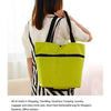 Image of Foldable Shopping Trolley Tote Bag - Threads and Metal