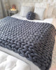 Image of Threads & Metal™ Chunky Knitted Blanket - Threads and Metal