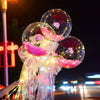 Image of LED Luminous Balloon Rose Bouquet - Threads and Metal