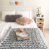 Image of Threads & Metal™ Chunky Knitted Blanket - Threads and Metal