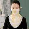 Image of Comfortable Woman Lightweight Sun Protection Silk Outdoor Scarf - Threads and Metal