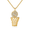 Image of Iced Out Basketball Hoop Pendant & Chain