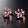 Image of Rose Gold Paw Earrings - Threads and Metal