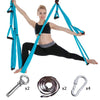 Image of AERIAL YOGA HAMMOCK 6 HANDLES STRAP, HOME GYM HANGING BELT SWING, ANTI-GRAVITY AERIAL TRACTION DEVICE - Threads and Metal