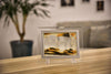Image of Glass dynamic quicksand frame hourglass - Threads and Metal