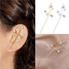 Image of Ear Wrap Crawler Hook Earrings - Threads and Metal