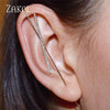 Image of Ear Wrap Crawler Hook Earrings - Threads and Metal