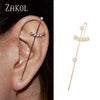 Image of Ear Wrap Crawler Hook Earrings - Threads and Metal