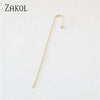 Image of Ear Wrap Crawler Hook Earrings - Threads and Metal