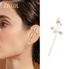 Image of Ear Wrap Crawler Hook Earrings - Threads and Metal