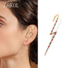 Image of Ear Wrap Crawler Hook Earrings - Threads and Metal