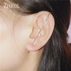 Image of Ear Wrap Crawler Hook Earrings - Threads and Metal