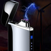 Image of Electric Lighter With Plasma Arc Effect and Touch Sensing Lighting - Threads and Metal