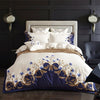 Image of Zaydena Luxury Embroidered Egyptian Cotton Duvet Cover Set