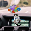 Image of CAT CAR HANGING ORNAMENT