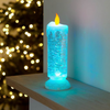 Image of Color Changing LED Water Candle With Glitter - Threads and Metal 