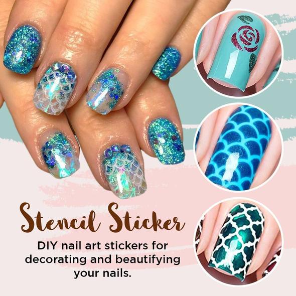 Nail Art Stencil Sticker [144 stickers]