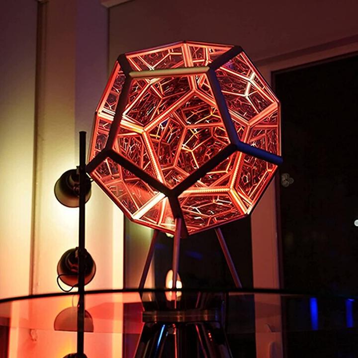 Creative Infinite Mirror Dodecahedron Lamp