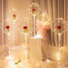 Image of LED Luminous Balloon Rose Bouquet - Threads and Metal 
