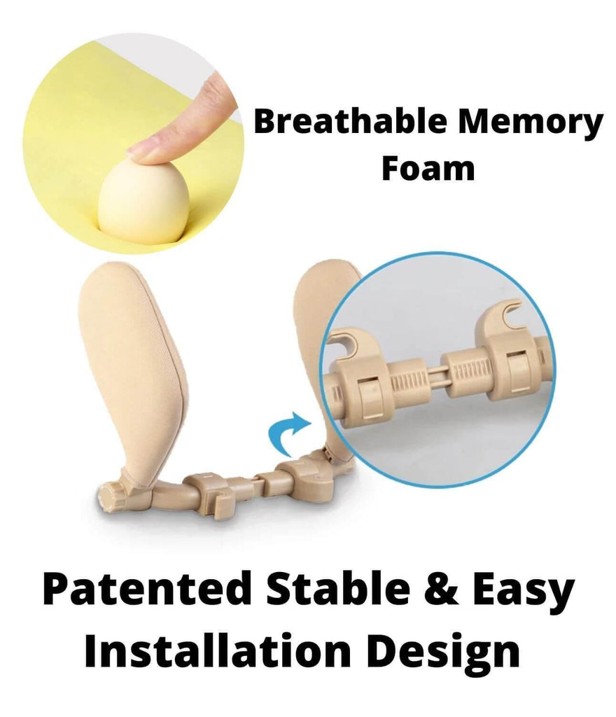 Car Seat Travel  Headrest Pillow - Threads and Metal 