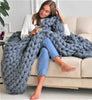 Image of Threads & Metal™ Chunky Knitted Blanket - Threads and Metal 