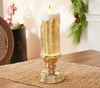 Image of Color Changing LED Water Candle With Glitter - Threads and Metal 