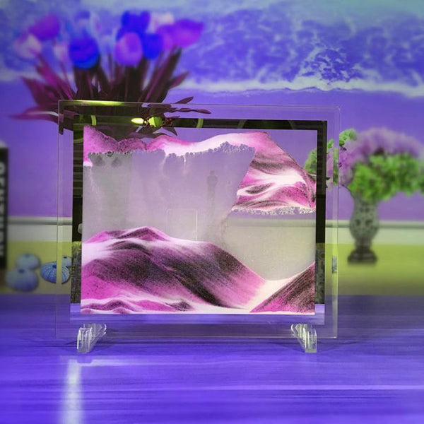 Glass dynamic quicksand frame hourglass – Threads and Metal