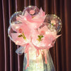 Image of LED Luminous Balloon Rose Bouquet - Threads and Metal 