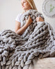 Image of Threads & Metal™ Chunky Knitted Blanket - Threads and Metal 