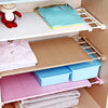 Image of Adjustable Wardrobe Decorative Space Saving Storage Rack - Threads and Metal 