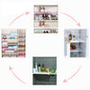 Image of Adjustable Wardrobe Decorative Space Saving Storage Rack - Threads and Metal 