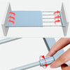 Image of Adjustable Wardrobe Decorative Space Saving Storage Rack - Threads and Metal 