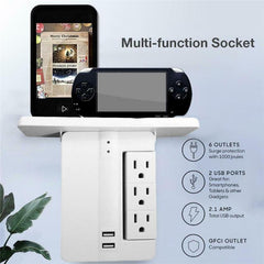 Multi-function Tray Wall Plug（US Plug Only） - Threads and Metal 