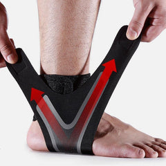 Easy Walk Adjustable Elastic Ankle Support Brace for Sport Fitness - Threads and Metal 
