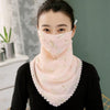 Image of Comfortable Woman Lightweight Sun Protection Silk Outdoor Scarf - Threads and Metal 