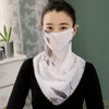 Image of Comfortable Woman Lightweight Sun Protection Silk Outdoor Scarf - Threads and Metal 