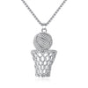 Image of Iced Out Basketball Hoop Pendant & Chain