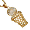 Image of Iced Out Basketball Hoop Pendant & Chain