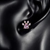 Image of Rose Gold Paw Earrings - Threads and Metal 