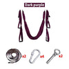 Image of AERIAL YOGA HAMMOCK 6 HANDLES STRAP, HOME GYM HANGING BELT SWING, ANTI-GRAVITY AERIAL TRACTION DEVICE - Threads and Metal 