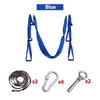 Image of AERIAL YOGA HAMMOCK 6 HANDLES STRAP, HOME GYM HANGING BELT SWING, ANTI-GRAVITY AERIAL TRACTION DEVICE - Threads and Metal 