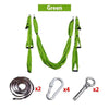Image of AERIAL YOGA HAMMOCK 6 HANDLES STRAP, HOME GYM HANGING BELT SWING, ANTI-GRAVITY AERIAL TRACTION DEVICE - Threads and Metal 