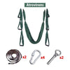 Image of AERIAL YOGA HAMMOCK 6 HANDLES STRAP, HOME GYM HANGING BELT SWING, ANTI-GRAVITY AERIAL TRACTION DEVICE - Threads and Metal 
