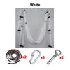 Image of AERIAL YOGA HAMMOCK 6 HANDLES STRAP, HOME GYM HANGING BELT SWING, ANTI-GRAVITY AERIAL TRACTION DEVICE - Threads and Metal 