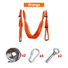 Image of AERIAL YOGA HAMMOCK 6 HANDLES STRAP, HOME GYM HANGING BELT SWING, ANTI-GRAVITY AERIAL TRACTION DEVICE - Threads and Metal 