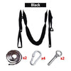 Image of AERIAL YOGA HAMMOCK 6 HANDLES STRAP, HOME GYM HANGING BELT SWING, ANTI-GRAVITY AERIAL TRACTION DEVICE - Threads and Metal 