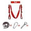 Image of AERIAL YOGA HAMMOCK 6 HANDLES STRAP, HOME GYM HANGING BELT SWING, ANTI-GRAVITY AERIAL TRACTION DEVICE - Threads and Metal 