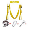Image of AERIAL YOGA HAMMOCK 6 HANDLES STRAP, HOME GYM HANGING BELT SWING, ANTI-GRAVITY AERIAL TRACTION DEVICE - Threads and Metal 