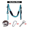 Image of AERIAL YOGA HAMMOCK 6 HANDLES STRAP, HOME GYM HANGING BELT SWING, ANTI-GRAVITY AERIAL TRACTION DEVICE - Threads and Metal 