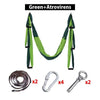 Image of AERIAL YOGA HAMMOCK 6 HANDLES STRAP, HOME GYM HANGING BELT SWING, ANTI-GRAVITY AERIAL TRACTION DEVICE - Threads and Metal 